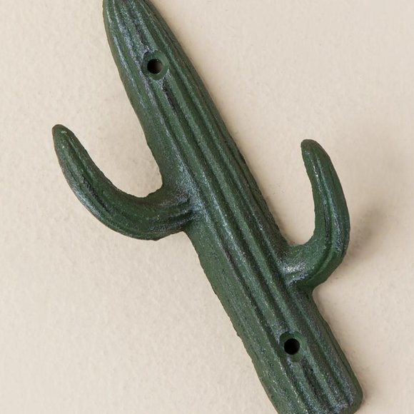 🛍 2 for $25! 🛍 Two (x2) Cast Iron Cactus Wall Hooks - Picture 4 of 7